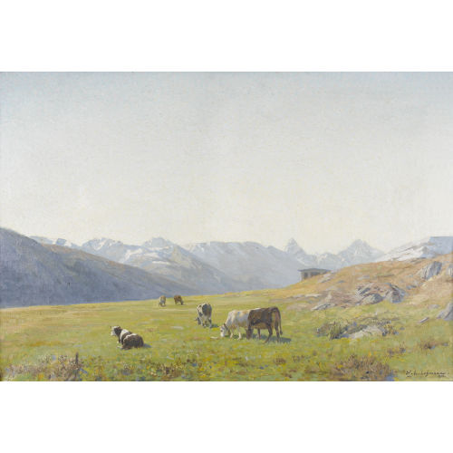 WILHELM LUDWIG LEHMANN : 'Herbsttag Davos' (DOBIASCHOFSKY AUKTIONEN AG)