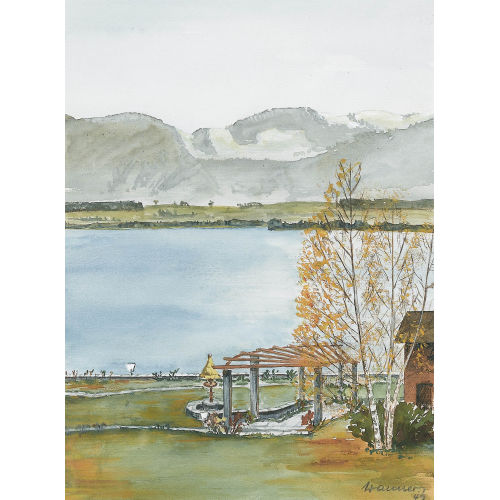 HENRY WANNER : Herbstliche Seeuferpartie (DOBIASCHOFSKY AUKTIONEN AG)