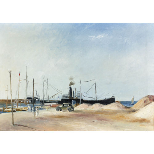 RAOUL DOMENJOZ : Hafenquai in Frankreich (DOBIASCHOFSKY AUKTIONEN AG)