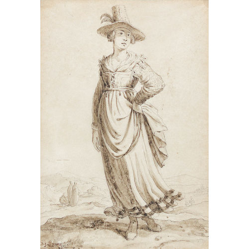 GABRIEL (GEN. LORY FILS) LORY : Bildnis einer Dame in Tracht (DOBIASCHOFSKY AUKTIONEN AG)