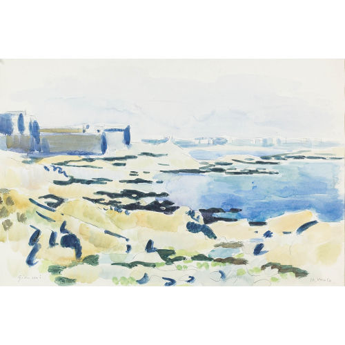 WILHELM GIMMI : Strandpartie bei St-Malo in der Bretagne (DOBIASCHOFSKY AUKTIONEN AG)