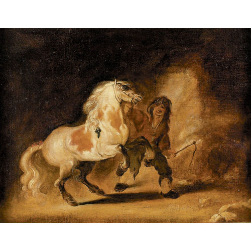 BENJAMIN GERRITSZ. CUYP : Der Pferdedompteur (DOBIASCHOFSKY AUKTIONEN AG)