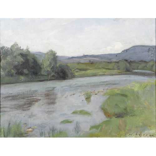 HERMANN MEYER : Birslandschaft bei Dornach (DOBIASCHOFSKY AUKTIONEN AG)