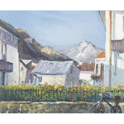 SAMUEL MELCHERT : Sommerliche Ansicht eines Bergdorfes (DOBIASCHOFSKY AUKTIONEN AG)