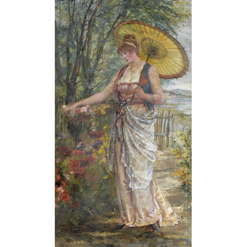 MARIA PHILIPS-WEBER : Junge Frau mit Sonnenschirm (DOBIASCHOFSKY AUKTIONEN AG)