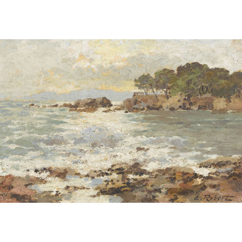 ETIENNE ROBERT : 'Soleil couchant � Boulouris pr�s de St-Raphael' (DOBIASCHOFSKY AUKTIONEN AG)