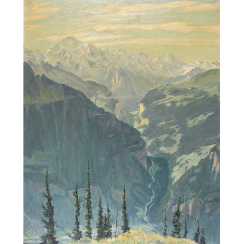HANS WERNER : 'Lauterbrunnental von der Schynigen Platte' (DOBIASCHOFSKY AUKTIONEN AG)