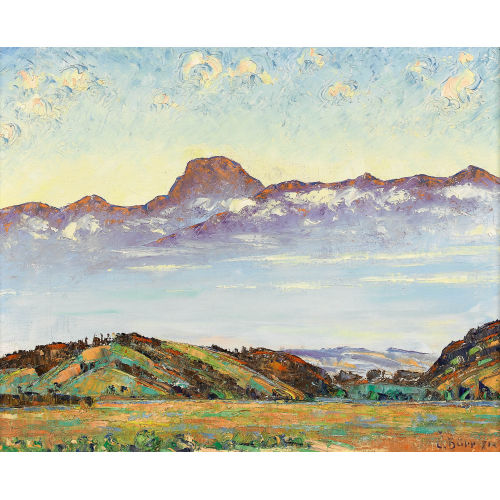 LOUIS D�RR : H�gellandschaft mit dem Stockhorn (DOBIASCHOFSKY AUKTIONEN AG)