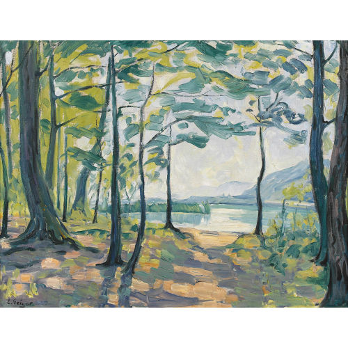 ERNST SAMUEL GEIGER : 'Fr�hling auf der St. Petersinsel' (DOBIASCHOFSKY AUKTIONEN AG)