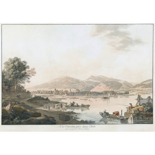JOHANN LUDWIG ABERLI : 'V�e d′Yverdon, prise depuis Clindi.' (DOBIASCHOFSKY AUKTIONEN AG)