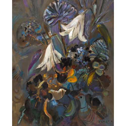 LUDWIG KLIMEK : Stillleben mit Blumen und V�geln (DOBIASCHOFSKY AUKTIONEN AG)