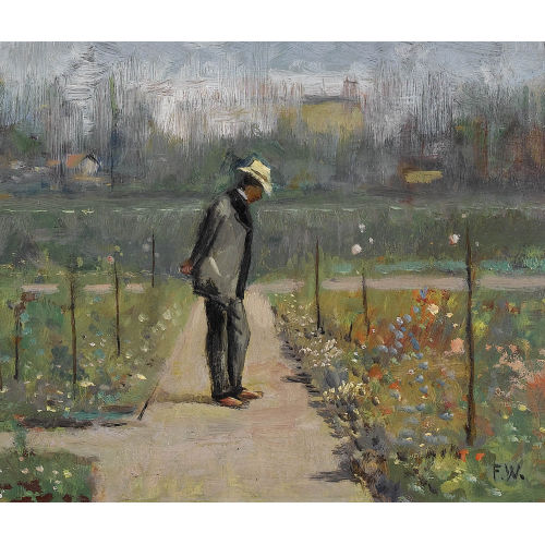 FRIEDRICH AUGUST VITALIS WIDMANN : 'Gartenbeschaulichkeit' (DOBIASCHOFSKY AUKTIONEN AG)