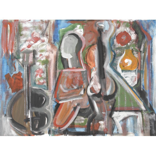 WALTER SCH�LCHLI : Komposition mit Figur und Blumen (DOBIASCHOFSKY AUKTIONEN AG)