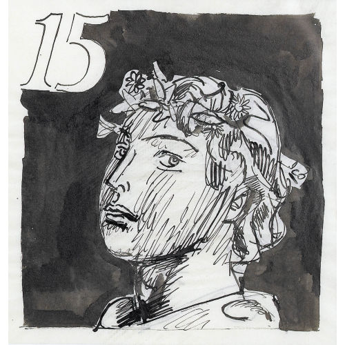 MAURICE BARRAUD : 'Briefmarkenentwurf' (DOBIASCHOFSKY AUKTIONEN AG)