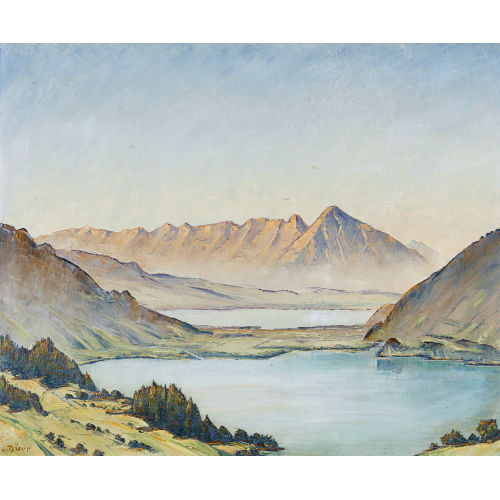 LOUIS D�RR : Ansicht des B�deli zwischen Brienzersee und Thunersee (DOBIASCHOFSKY AUKTIONEN AG)