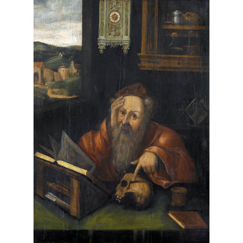JOOS VAN CLEVE : Der Heilige Hieronymus im Geh�us (DOBIASCHOFSKY AUKTIONEN AG)