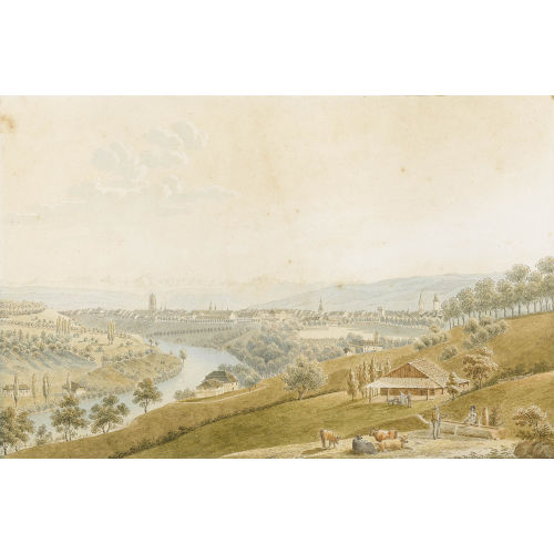 JAKOB SAMUEL WEIBEL : Vue de la Ville de Berne (DOBIASCHOFSKY AUKTIONEN AG)