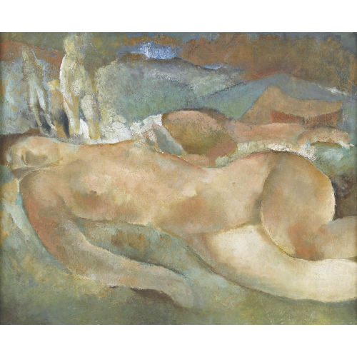 RODOLPHE THEOPHILE BOSSHARD : Liegender Frauenakt mit zwei Figuren (DOBIASCHOFSKY AUKTIONEN AG)