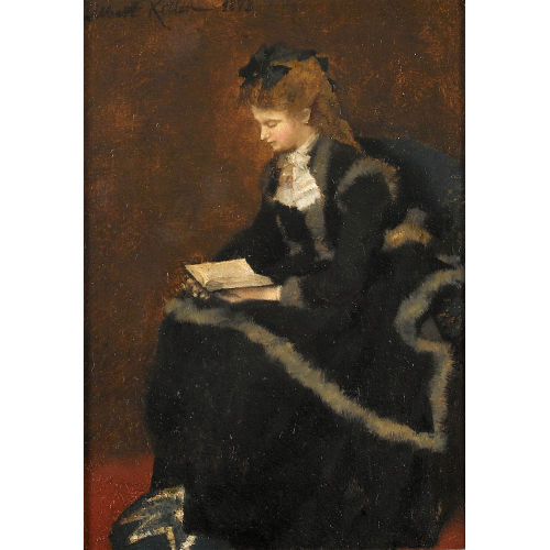 ALBERT VON KELLER : Sitzende Frau beim Lesen (DOBIASCHOFSKY AUKTIONEN AG)