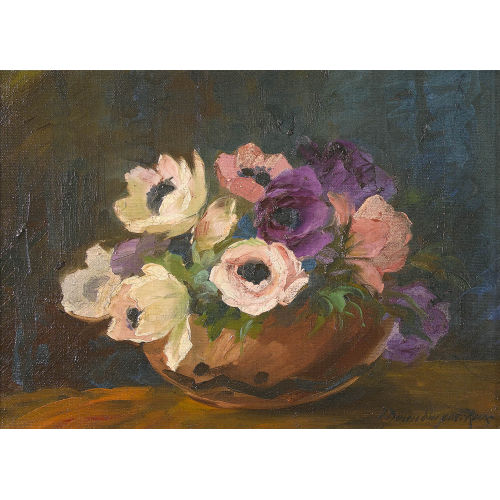 OLGA DERENDINGER-ROUX : Stillleben mit Anemonen (DOBIASCHOFSKY AUKTIONEN AG)