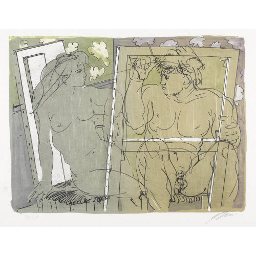 HANS ERNI : Szene im Atelier (DOBIASCHOFSKY AUKTIONEN AG)