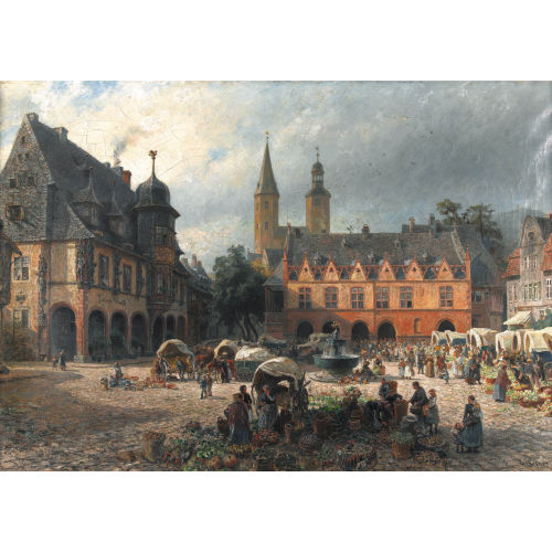 HERMANN SCHNEE : 'Herbstmarkt in Goslar' (DOBIASCHOFSKY AUKTIONEN AG)