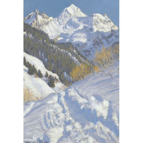 WALDEMAR FINK : 'Die Bl�mlisalp im Winter' (DOBIASCHOFSKY AUKTIONEN AG)