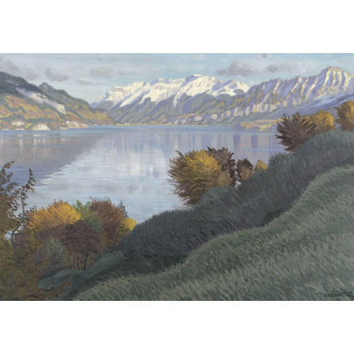WALDEMAR FINK : 'Herbst am Thunersee' (DOBIASCHOFSKY AUKTIONEN AG)