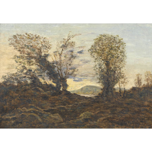 HENRI-JOSEPH HARPIGNIES : Heidelandschaft in der D�mmerung (DOBIASCHOFSKY AUKTIONEN AG)