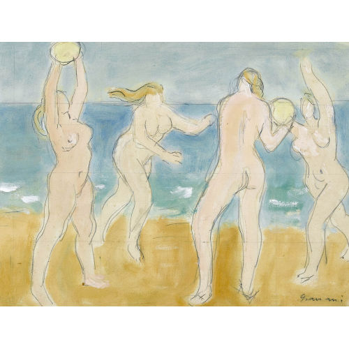 WILHELM GIMMI : Ballspiel am Strand (DOBIASCHOFSKY AUKTIONEN AG)