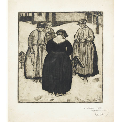 EDOUARD VALLET : Autour d′une tombe (DOBIASCHOFSKY AUKTIONEN AG)