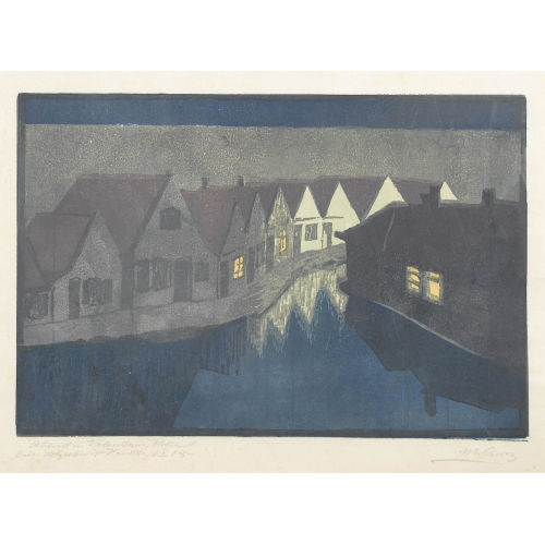 MARTHA CUNZ : 'Abend in Volendam, Holland' (DOBIASCHOFSKY AUKTIONEN AG)