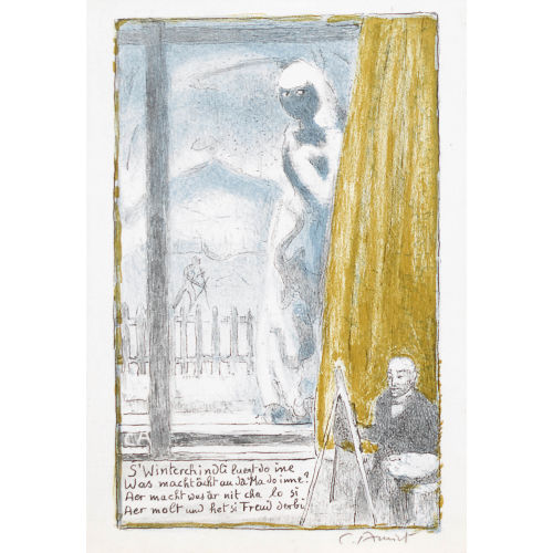 CUNO AMIET : Selbstbildnis vor der Staffelei (DOBIASCHOFSKY AUKTIONEN AG)