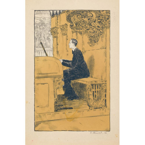CUNO AMIET : Der Orgelspieler (DOBIASCHOFSKY AUKTIONEN AG)
