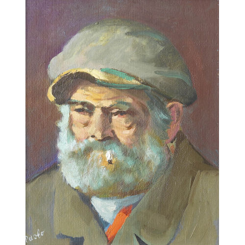 PAUL JAKOB) PAOLO (EIGTL. M�LLER : Kopfbildnis eines b�rtigen Mannes mit M�tze (DOBIASCHOFSKY AUKTIONEN AG)