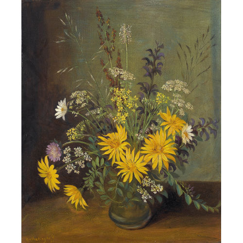 EGON VON VIETINGHOFF : Stillleben mit Feldblumenstrauss (DOBIASCHOFSKY AUKTIONEN AG)