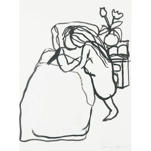 FRANZ GERTSCH : Frau und Mann am Bett (DOBIASCHOFSKY AUKTIONEN AG)