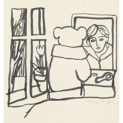 FRANZ GERTSCH : Teddyb�r und Kind (DOBIASCHOFSKY AUKTIONEN AG)