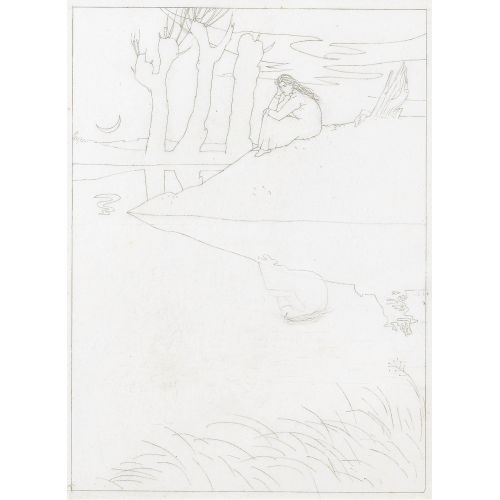 FRANZ GERTSCH : Sinnende Frau am See (DOBIASCHOFSKY AUKTIONEN AG)