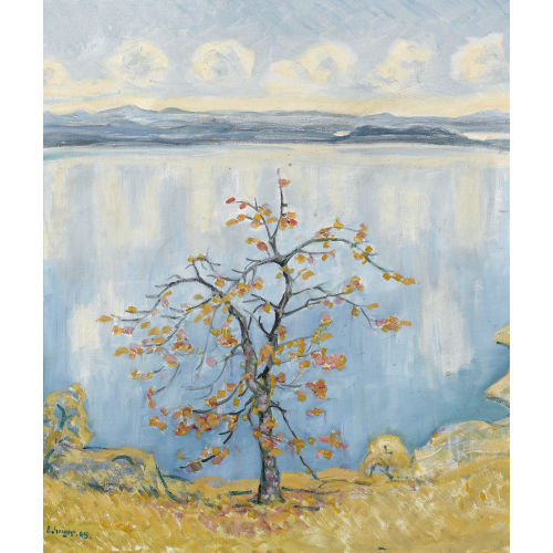 ERNST SAMUEL GEIGER : 'Bielersee im Herbst' (DOBIASCHOFSKY AUKTIONEN AG)