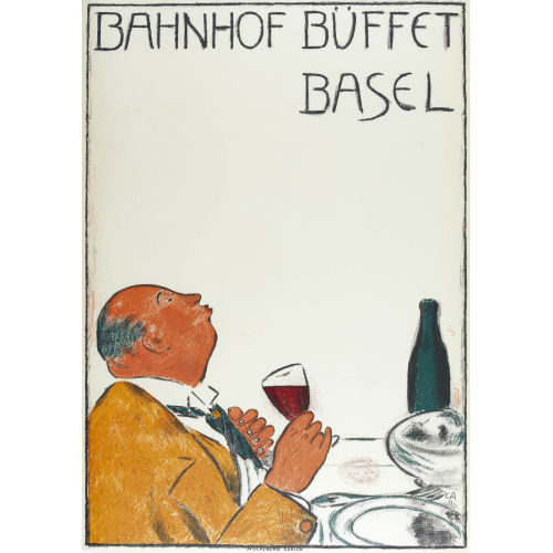 CUNO AMIET : 'Bahnhof B�ffet Basel' (DOBIASCHOFSKY AUKTIONEN AG)