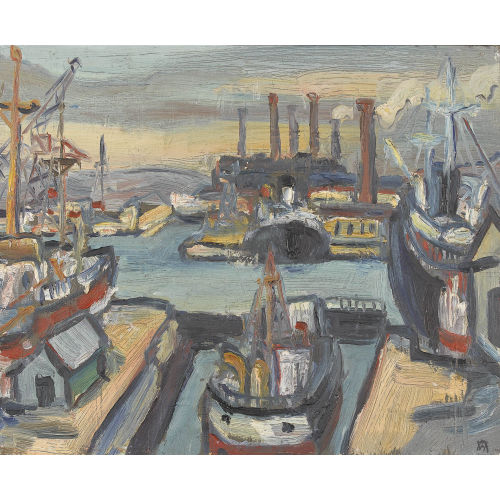 WILLI MESSMER : 'Werft Marseille' (DOBIASCHOFSKY AUKTIONEN AG)