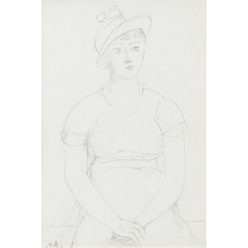 RENE AUBERJONOIS : 'Portrait de jeune fille' (DOBIASCHOFSKY AUKTIONEN AG)