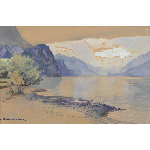 CHRISTIAN BAUMGARTNER : D�mmerung am Brienzersee (DOBIASCHOFSKY AUKTIONEN AG)