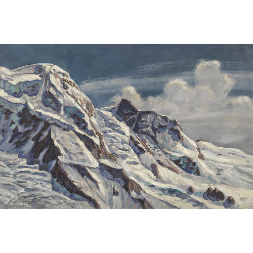 OSCAR NUSSIO : 'Breithorn und Kleinmatterhorn vom Gornergrat' (DOBIASCHOFSKY AUKTIONEN AG)
