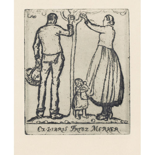 EDOUARD VALLET : 'Ex-Libris Fritz Merker' (DOBIASCHOFSKY AUKTIONEN AG)