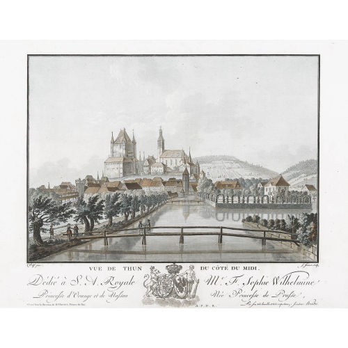 CASPAR WOLF : 'Vue de Thun du c�t� du midi.' (DOBIASCHOFSKY AUKTIONEN AG)