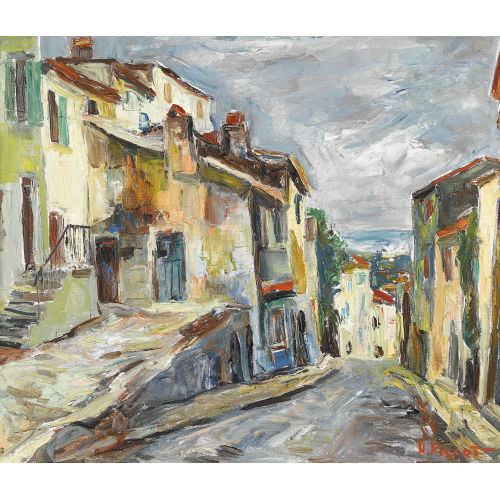 HENRI PICCOT : 'Ruelle de Cannes sur mer' (DOBIASCHOFSKY AUKTIONEN AG)
