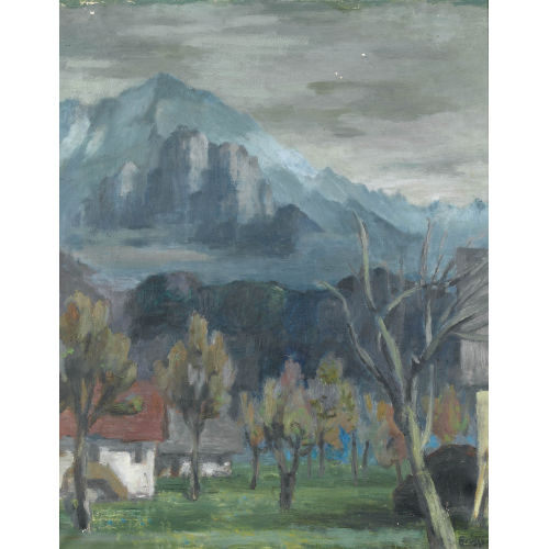 ARNOLD BR�GGER : Landschaft bei Meiringen mit Blattenstock (DOBIASCHOFSKY AUKTIONEN AG)