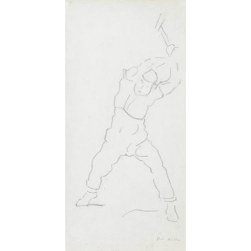 FERDINAND HODLER : Figurenstudie zum 'Holzf�ller' (DOBIASCHOFSKY AUKTIONEN AG)